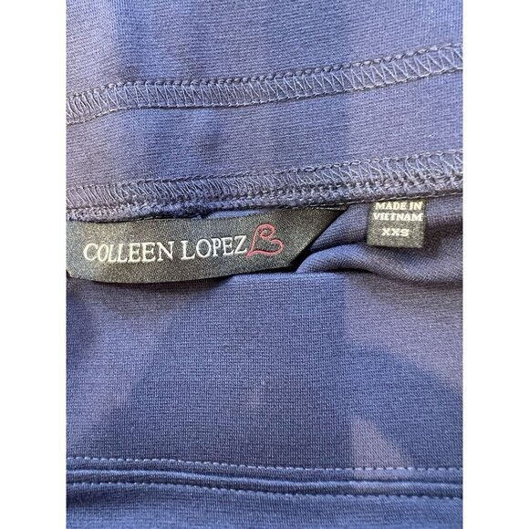 Colleen Lopez Women's Perfect 10 Cigarette Leg Ponte Pant Size XXS Navy Stretch - Picture 4 of 5
